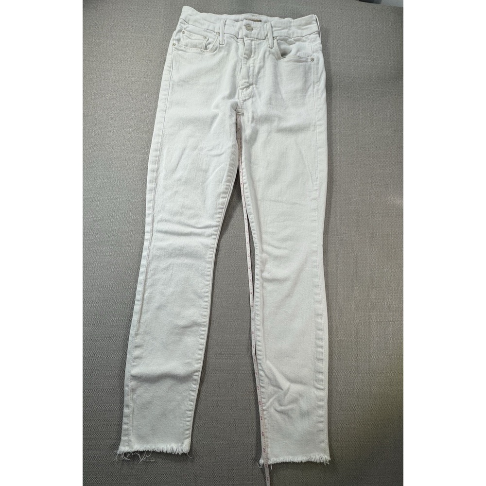 MOTHER Jeans The Looker High Waister Ankle Fray Whipping The Cream sz 26